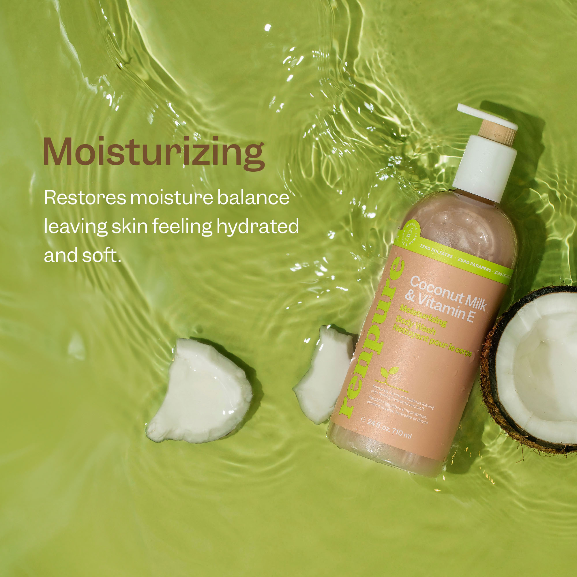 Coconut Milk & Vitamin E Moisturizing Body Wash Renpure