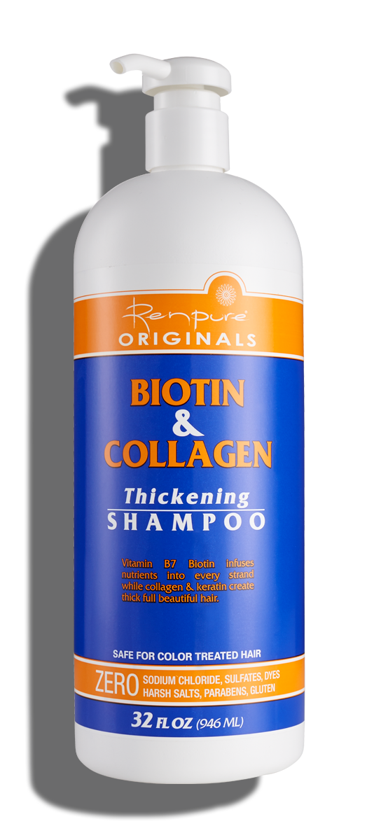 خمن حادث التعرية  Biotin & Collagen Thickening Shampoo | Renpure